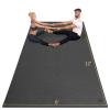 GXMMAT Large Yoga Mat 12'x6'/10'x6'/6'x8'(7mm), Extra Thick Workout Mats for Home Gym Flooring, Ultra Comfortable Non-Slip Quick Resilient Barefoot Wide Exercise Mat for Pilates, Stretching,Meditation view 1