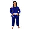 Combat Corner Women BJJ GI v6 Ultra Light Preshrunk IBJJF Approved Brazilian Jiu Jitsu for Women | Adult & Youth Sizes - Free BJJ Gi White Belt (Royal Blue, F-1) view 2