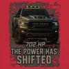 Tee Hunt The Power Has Shifted Men's Graphic Hoodie - Pickup Truck Offroad Design Medium Red view 3