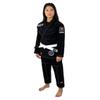 Combat Corner Women BJJ GI v6 Ultra Light Preshrunk IBJJF Approved Brazilian Jiu Jitsu for Women | Adult & Youth Sizes - Free BJJ Gi White Belt (Black, F-3) view 1