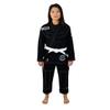 Combat Corner Women BJJ GI v6 Ultra Light Preshrunk IBJJF Approved Brazilian Jiu Jitsu for Women | Adult & Youth Sizes - Free BJJ Gi White Belt (Black, F-3) view 4