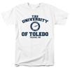 University of Toledo Official Circle Logo Unisex Adult T-Shirt, White, 4X-Large view 1