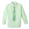 Spring Notion Big Boys' Cotton Blend Dress Shirt and Tie Set 12M Pastel Green-68 view 1