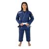 Combat Corner Women BJJ GI v6 Ultra Light Preshrunk IBJJF Approved Brazilian Jiu Jitsu for Women | Adult & Youth Sizes - Free BJJ Gi White Belt (Navy Blue, F-4) view 2