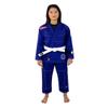 Combat Corner Women BJJ GI v6 Ultra Light Preshrunk IBJJF Approved Brazilian Jiu Jitsu for Women | Adult & Youth Sizes - Free BJJ Gi White Belt (Royal Blue, F-2) view 3