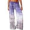 Women's Yoga Sports Pants Elastic Soft Modal Cotton Loose Tie Dye Printing Loose Gradient Purple view 1