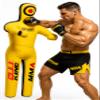 Unfilled Grappling Dummy  Adult Life Size Wrestling & BJJ Training Dummy, MMA Jiu Jitsu Judo Takedown & Throwing Practice, Heavy-Duty Triple-Stitched Canvas Submission Dummy (Yellow, 5ft / 60") view 1