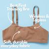 Yellowberry Pipit Training Bra for Girls, Tweens & Teens First Bra with Convertible Adjustable Straps, Wireless & Tagless (Plus 1, Mocha) view 2