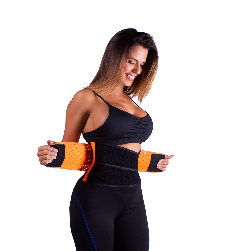 Xtreme Power Belt (SMALL Neoprene Waiost Trimmer as on TV Black and Orange