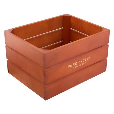 Pure Cycles Bicycles Wood Bike Crate, Rich Cedar