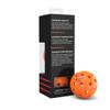 Velocity Outdoor Pickleball Balls, 3 Pack in Orange - USAPA Approved Official Size and Weight 40 Hole Pickleballs view 2