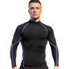 Men's Compression Shirts Long Sleeve Athletic Workout Tops Gym Undershirts Active Sports Baselayers B Blue Large view 2