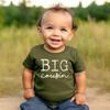 Big Cousin T-Shirts for Toddler and Youth Fun Family Outfits White on Military Green Shirt Youth Medium view 4