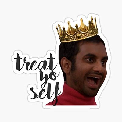 Treat yo self Tom Haverford Sticker - Sticker Graphic - Waterproof - Fade Resistant Die Cut
