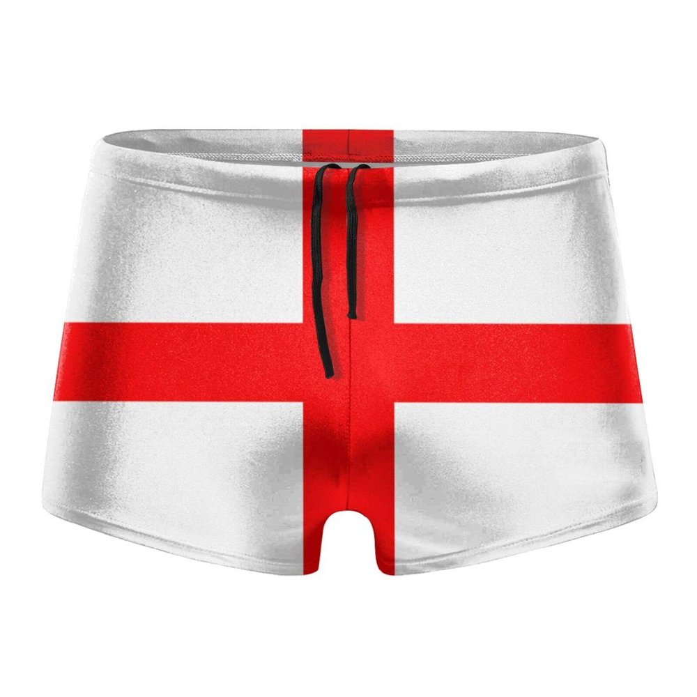 Alpsport Men'S England Flag Swimwear Boxer Briefs Swim Trunk Triangle Thong Bikini Swimsuit