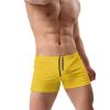 Alpsport Men'S Yellow White Stripes Swimwear Boxer Briefs Swim Trunk Triangle Thong Bikini Swimsuit view 3