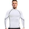 Men's Compression Shirts Long Sleeve Athletic Workout Tops Gym Undershirts Active Sports Baselayers White Medium view 2