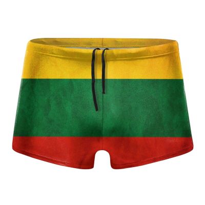 Alpsport Men'S Lithuania Flag Swimwear Boxer Briefs Swim Trunk Triangle Thong Bikini Swimsuit
