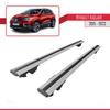 accessorypart Compatible with Renault Kadjar 2015-2022 Hook Model Car Roof Rack Cross Bar Grey Aluminium 2 Bars view 4