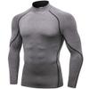 Men's Compression Shirts Long Sleeve Athletic Workout Tops Gym Undershirts Active Sports Baselayers Grey view 1