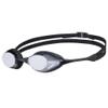 ARENA Unisex Adult Cobra Swipe Racing Swim Goggles for Men and Women Polycarbonate Mirror Lens Hydrodynamic Design, Silver/Black view 1