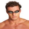 ARENA Unisex Adult Cobra Swipe Racing Swim Goggles for Men and Women Polycarbonate Mirror Lens Hydrodynamic Design, Silver/Black view 3