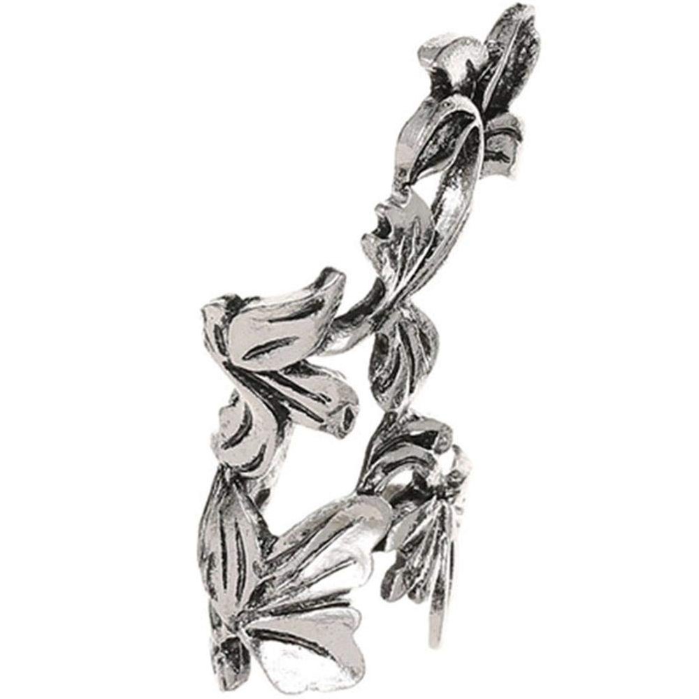 Newooh 2 Pair Retro Hollow Ear Clips,New Retro Hollow Flower Leaf Ear Clip Earrings Without Pierced Ears Gorgeous Clip Earrings For Women Alloy Vintage Leaf Ear Clip Earrings