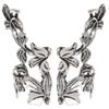Newooh 2 Pair Retro Hollow Ear Clips,New Retro Hollow Flower Leaf Ear Clip Earrings Without Pierced Ears Gorgeous Clip Earrings For Women Alloy Vintage Leaf Ear Clip Earrings view 2