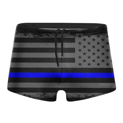Alpsport Men'S American Flag Swimwear Boxer Briefs Swim Trunk Triangle Thong Bikini Swimsuit