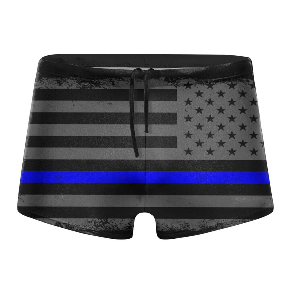 Alpsport Men'S American Flag Swimwear Boxer Briefs Swim Trunk Triangle Thong Bikini Swimsuit