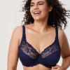 DELIMIRA Women's Minimizer Full Coverage Lace Bras Blueberry 42G view 4