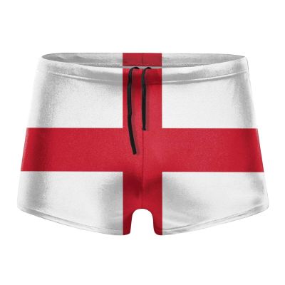 Alpsport Men'S Flag of England Swimwear Boxer Briefs Swim Trunk Triangle Thong Bikini Swimsuit