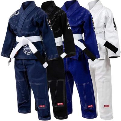 Combat Corner Kids BJJ GI v6 Ultra Light Preshrunk IBJJF Approved Brazilian Jiu Jitsu for Boys and Girls | Free BJJ Gi White Belt (Navy Blue, Y-00)