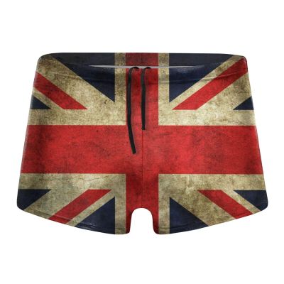 Alpsport Men'S England Flag Swimwear Boxer Briefs Swim Trunk Triangle Thong Bikini Swimsuit