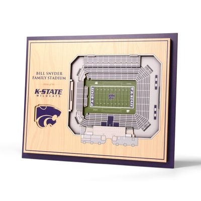 YouTheFan NCAA Kansas State Wildcats 5-Layer StadiumView 3D Wall Art - Bill Snyder Family Stadium
