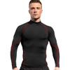 Men's Compression Shirts Long Sleeve Athletic Workout Tops Gym Undershirts Active Sports Baselayers B Red Large view 2