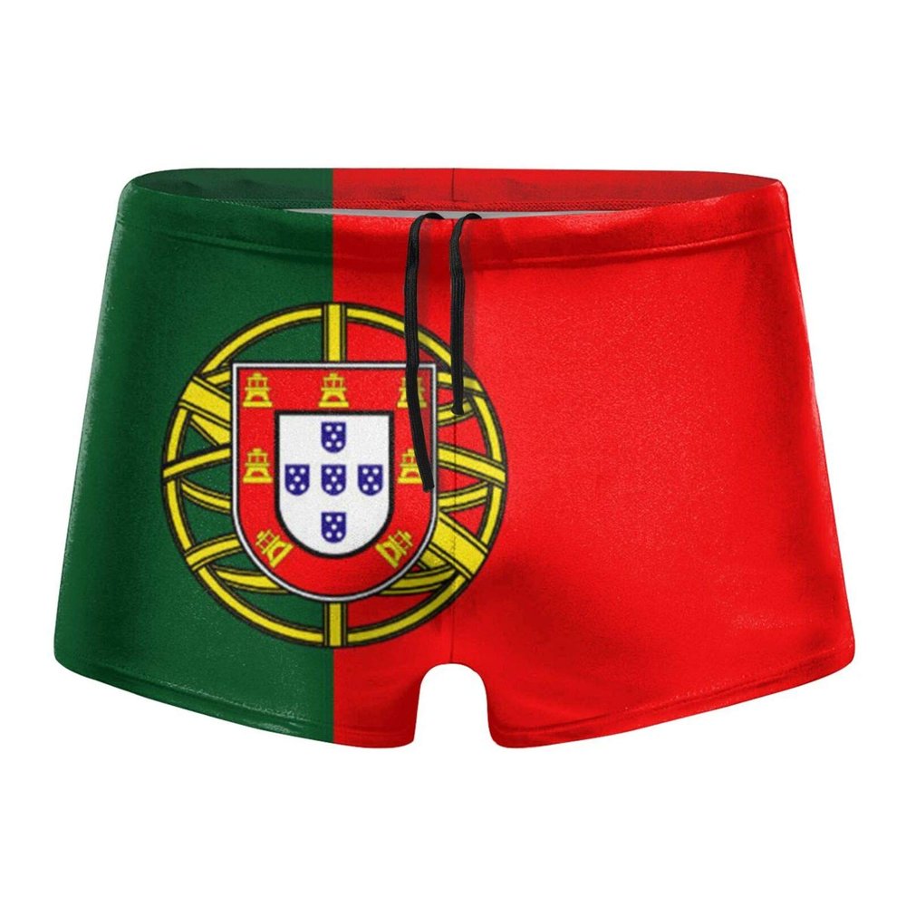 Alpsport Men's Portuguese Flag Swimwear Boxer Briefs Swim Trunk Triangle Thong Bikini Swimsuit