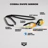 ARENA Unisex Adult Cobra Swipe Racing Swim Goggles for Men and Women Polycarbonate Mirror Lens Hydrodynamic Design, Yellow Copper/Black view 3