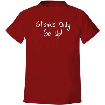 Stonks Only Go Up! - Men's Soft & Comfortable T-Shirt, Red, XX-Large