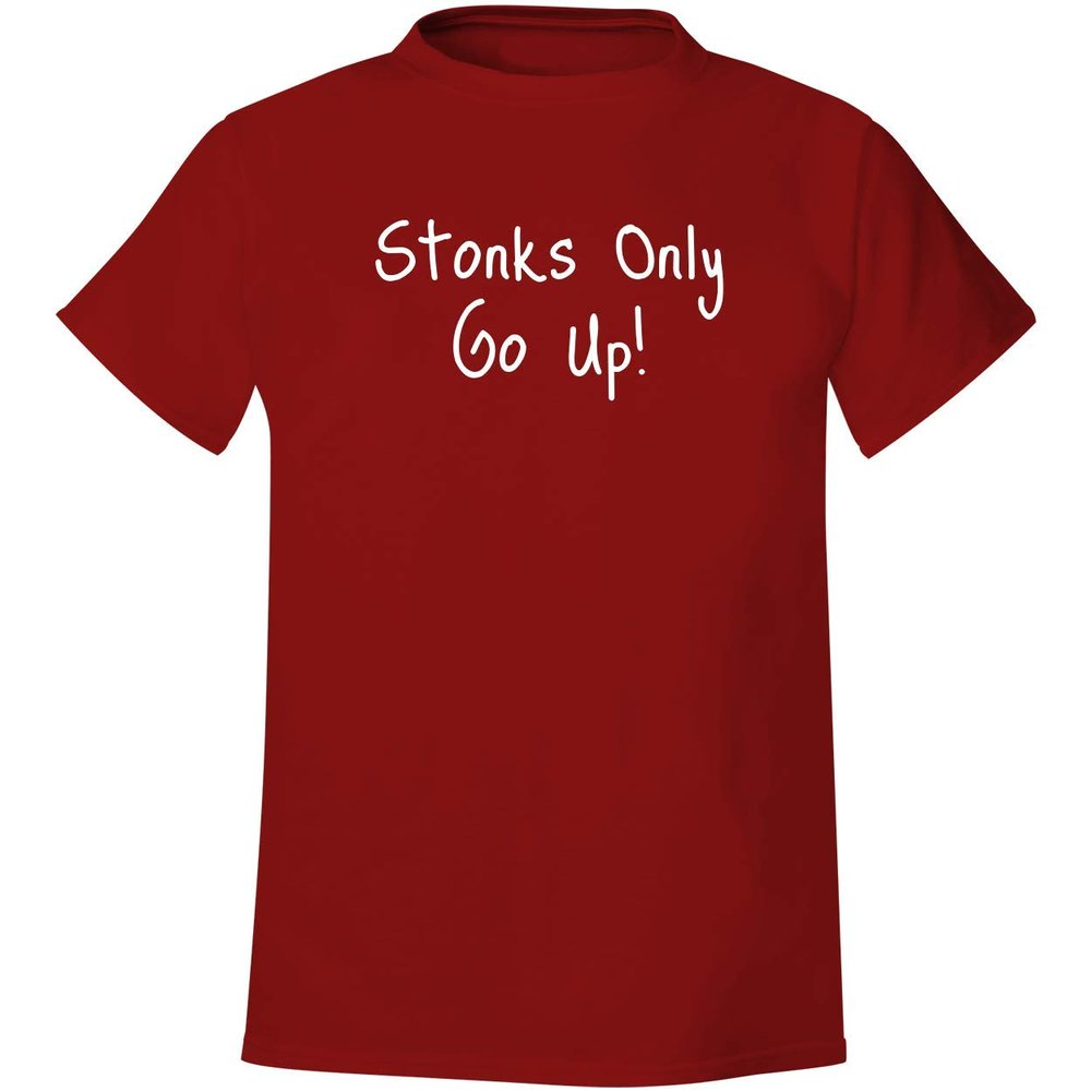 Stonks Only Go Up! - Men's Soft & Comfortable T-Shirt, Red, XX-Large