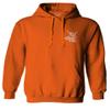 0012. Good Vibe Bones Hand Shaka Cool Vintage Hipster Graphic Sweatshirt Pullover Hoodie (Orange, Small) view 1