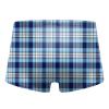 Alpsport Men'S Blue Thin Line Grid Swimwear Boxer Briefs Swim Trunk Triangle Thong Bikini Swimsuit view 2