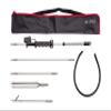 A MC JIOU Fishing Pole Spear semi-Automatic Glass Fiber 5.5' Travel 3 Pieces Hawaiian Sling with 2 Tips and Bag view 1