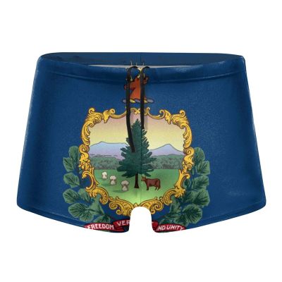 Alpsport Men'S Vermont Flag Swimwear Boxer Briefs Swim Trunk Triangle Thong Bikini Swimsuit