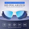 DEAFRAIN Sports Polarized Sunglasses for Men Women Cycling Running Fishing Baseball Driving White Blue Glasses UV400 Protection view 2