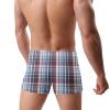 Alpsport Men'S Color Grid Thin Line Swimwear Boxer Briefs Swim Trunk Triangle Thong Bikini Swimsuit view 4