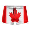 Alpsport Men'S Canada Flag Swimwear Boxer Briefs Swim Trunk Triangle Thong Bikini Swimsuit view 1