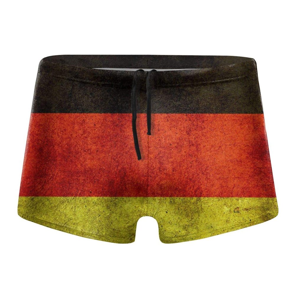 Alpsport Men'S Germany Flag Swimwear Boxer Briefs Swim Trunk Triangle Thong Bikini Swimsuit