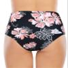 High Waisted Bikini Bottoms Ruched Tummy Control Swimsuits Bottoms Sexy Swim Bottom Bathing Suits for Women Pink Floral 2XL view 3