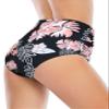 High Waisted Bikini Bottoms Ruched Tummy Control Swimsuits Bottoms Sexy Swim Bottom Bathing Suits for Women Pink Floral 2XL view 4